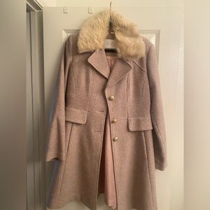 Jessica Simpson pink tweed coat